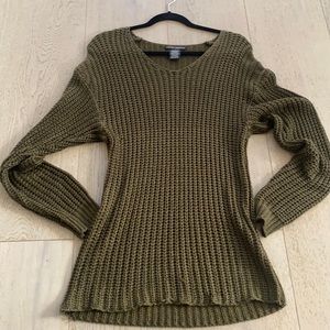 Olive green knit sweater